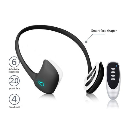 Microcurrent facial massager in black or pink for face lifting and contour reshaping, 0.2W, package 200 x 180 x 75mm