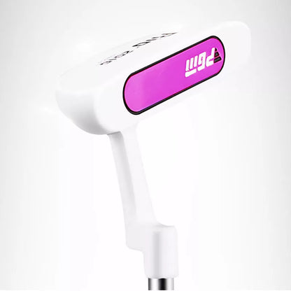 Children's golf training push rod with zinc-aluminum alloy head in multiple colors