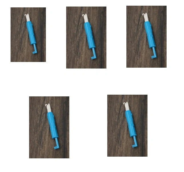 Needle threader insertion tool for sewing machine, 7.2cm length, durable metal and plastic construction