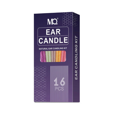 MQ Horn colour ear candles health massage suit with 16 candles, 8 protection boards and 16 cotton swabs