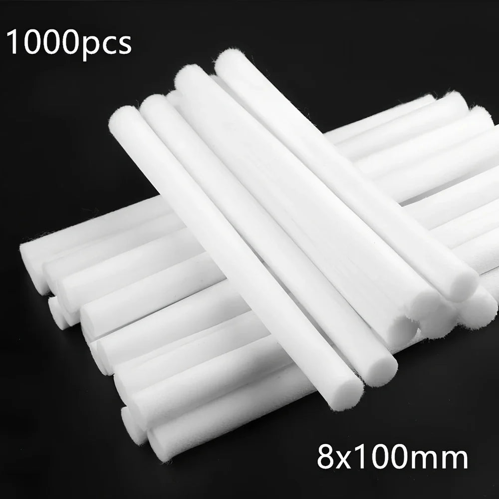 Pack of 7.5x125mm acetate fibre cotton swabs for humidifier wicks, trimmable length for stable fog output