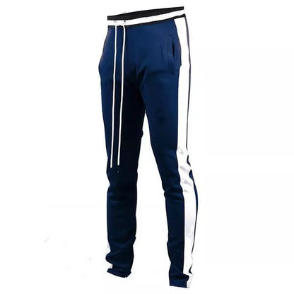 Men's casual leggings in Zwart Rood, Rood, Zwart, and Blauw colors, perfect for sports and daily wear