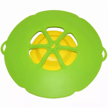 Anti-splash silicone lid for pots in various colors, preventing cooking messes