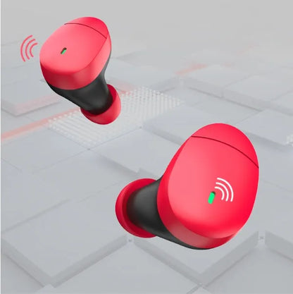 Flame red Qualcomm Bluetooth 5.2 wireless earphones with Qualcomm TWS 3040 chipset