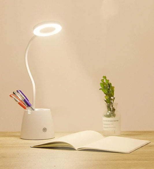 LED folding table lamp with adjustable color temperature for eye protection