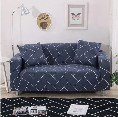 Stretchable polyester-spandex sofa cover with non-slip design in various colors