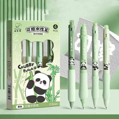 Cartoon-themed erasable gel pen with 0.5mm tip and press-action button.