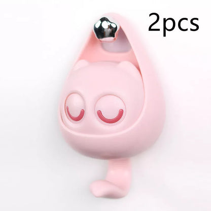 Interactive blink cat coat hook in six colors, perfect for home decor and organization