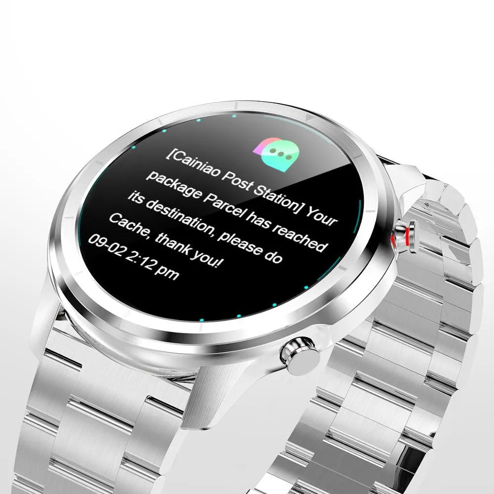 LEMFO LF26 smart bracelet with 1.3-inch screen showing fitness data on wrist