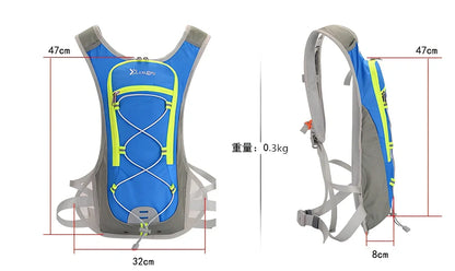 Outdoor sports backpack in multiple colours with adjustable straps and waterproof construction