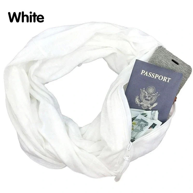 Hhomeenjoy Versatile Zipper Infinity Scarf with Hidden Pocket