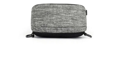 Dark blue Oxford waterproof chest bag with zipper opening, measuring 18cm wide by 31cm high