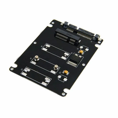 Black mSATA to SATA transfer box, 2.5 inch SATA 3.0 HDD enclosure, 7 mm ultra-thin