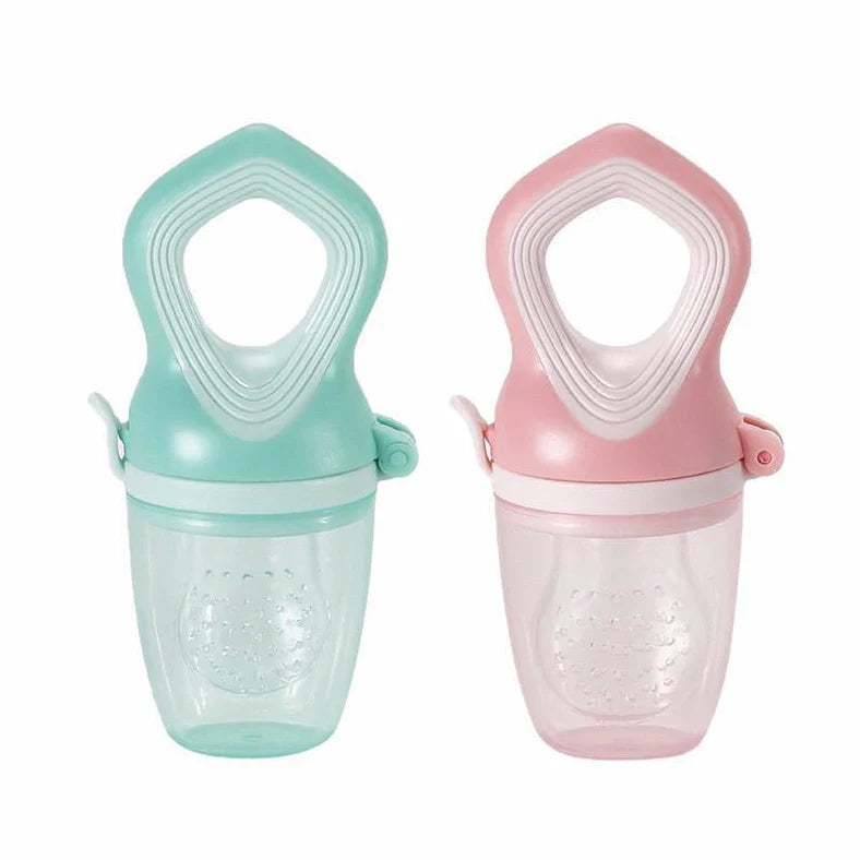 Light pink silicone baby pacifier with food-grade materials and 120°C temperature resistance