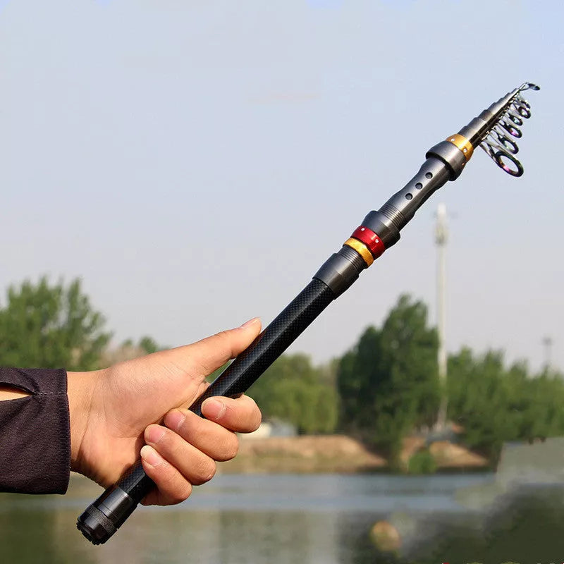 Carbon fiber mini sea fishing rod in photo color, lengths 1.8m to 3.6m