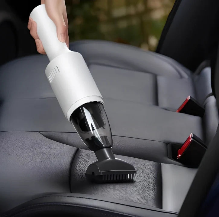 Wireless handheld vacuum cleaner with negative ion nozzle in black and white colour options