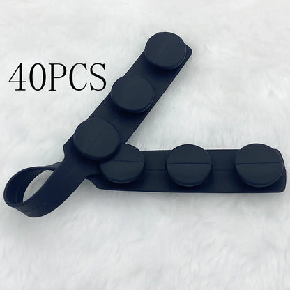 Silicone mask extension strap showing 1.5cm width and colour options including transparent