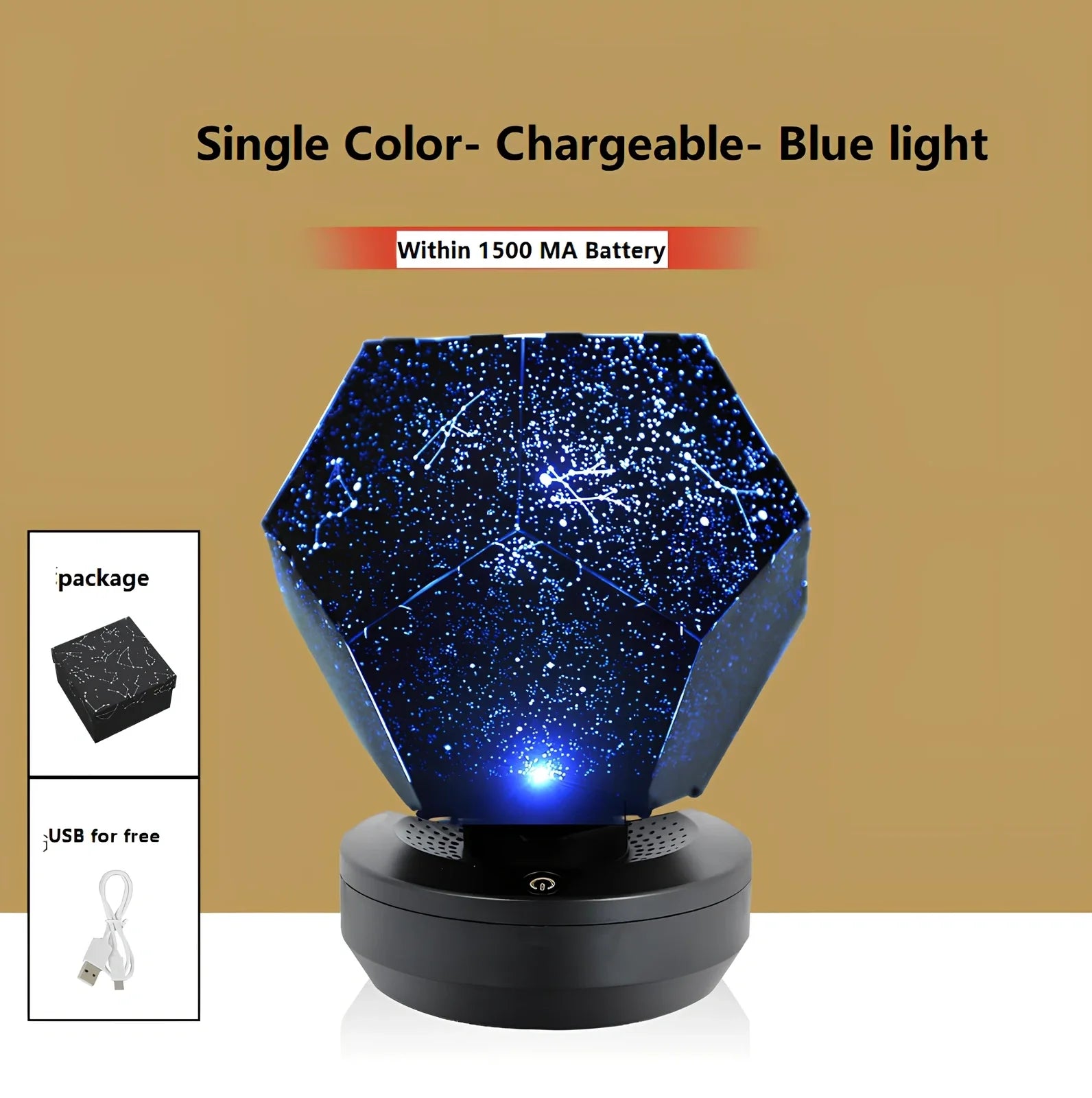 LED starry sky projector night light projecting constellations onto ceiling with remote control