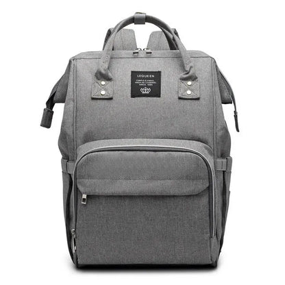 Oxford maternity nappy bag with 16-20L capacity, anti-theft design, bottle area, and multiple colour options