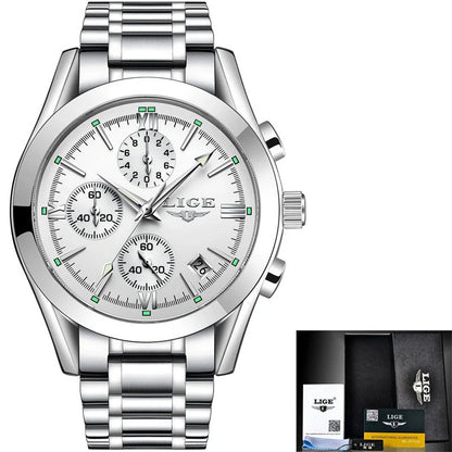 Sports quartz watch with 30M waterproof and mineral glass mirror