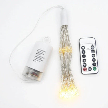 LED Fireworks String Lights with mesmerizing multicolor illumination, perfect for festive celebrations and special occasions.