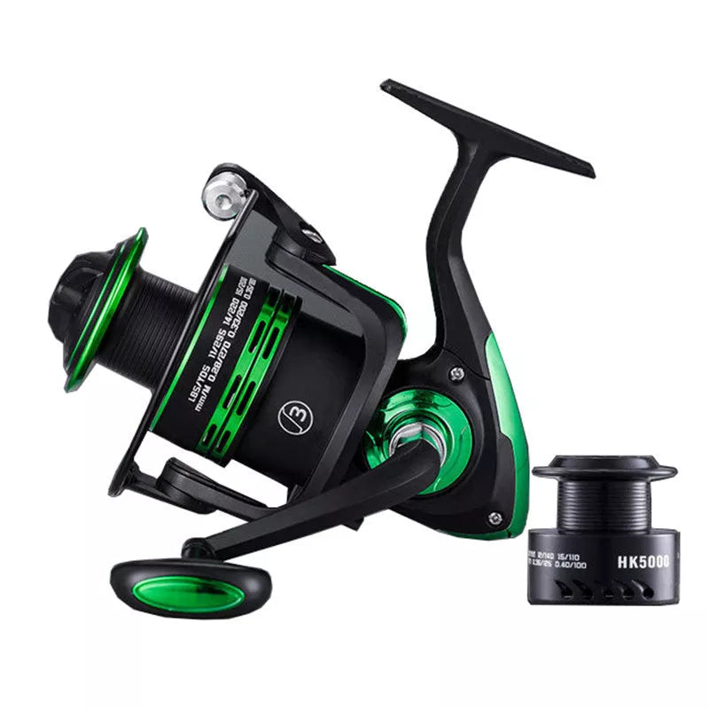 Hunting King Metal Reel with zinc alloy transmission core and metal folding handle