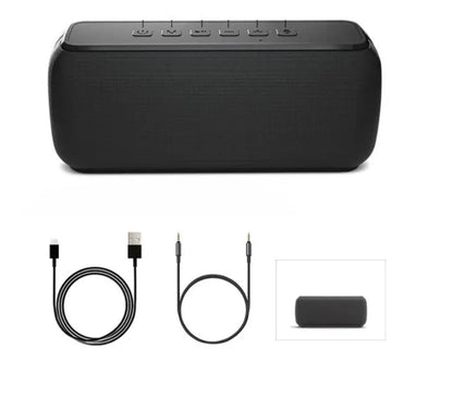 60W fabric DSP Bluetooth speaker V7 Pro, black blue red, IPX5, 6600mAh
