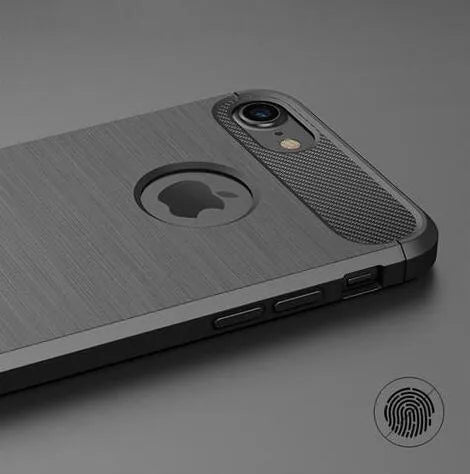 A solid colour shockproof TPU back cover case for an iPhone, shown in a choice of colours.