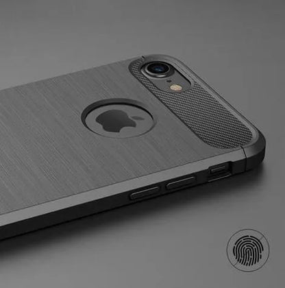 A solid colour shockproof TPU back cover case for an iPhone, shown in a choice of colours.