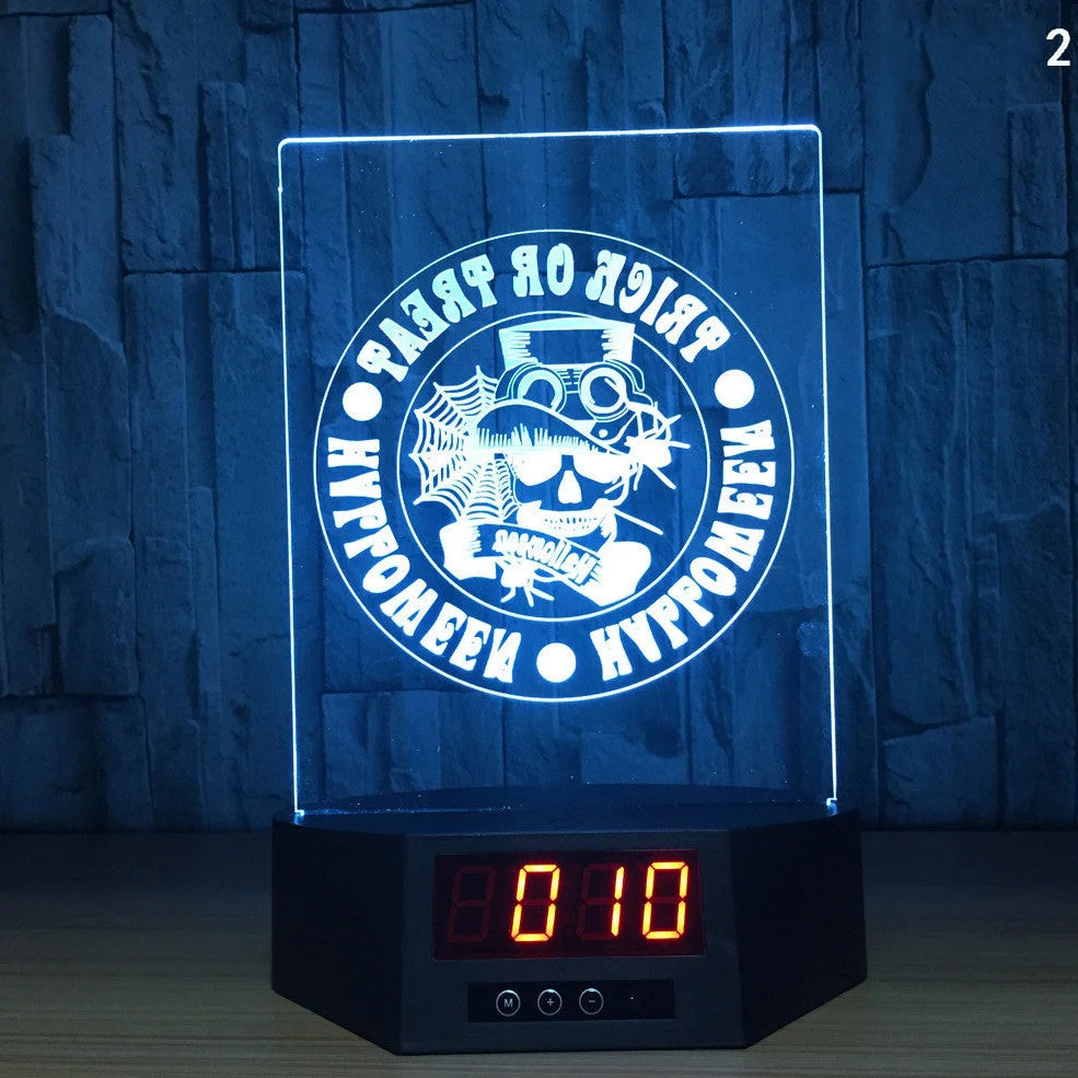 Blue dolphin-shaped table lamp with glowing 3D design and remote control on wooden surface