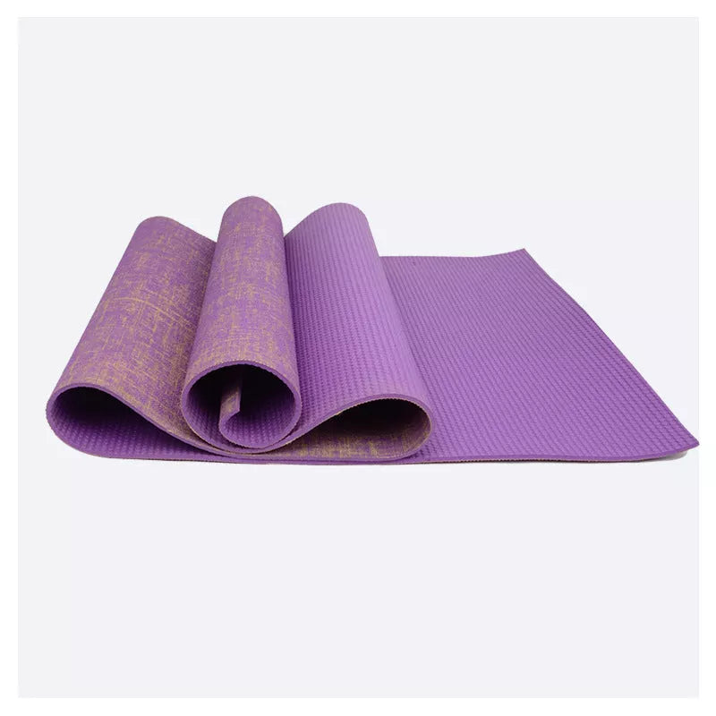 Anti-slip sports yoga mat in various colors, perfect for yoga and fitness
