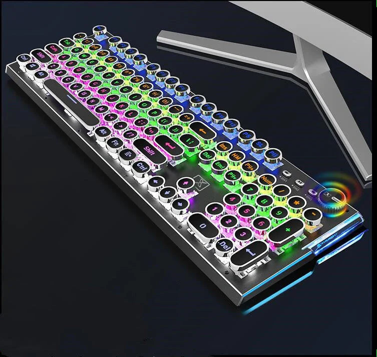 104-key mechanical gaming keyboard with LED backlight and anti-ghosting technology