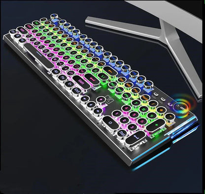 104-key mechanical gaming keyboard with LED backlight and anti-ghosting technology