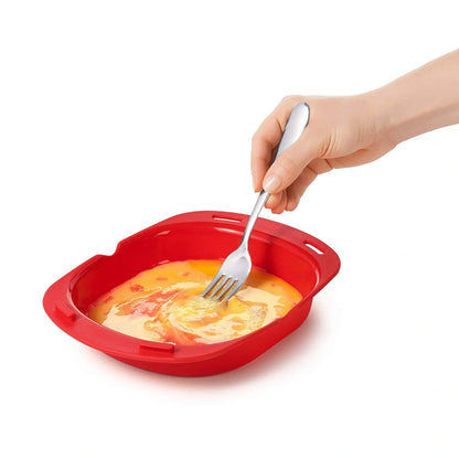 Red Microwave Silicone Omelette Maker for quick, healthy breakfasts