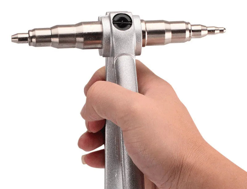 Manual tube expander tool for expanding 6-22mm copper refrigeration tubing, shown in silver finish.