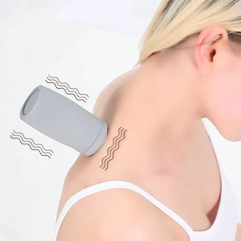 Mini USB Charging Negative Pressure Massager in grey and pink