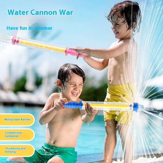 Children's pull-out water gun with animal designs in 48cm and 53cm sizes for manual water play