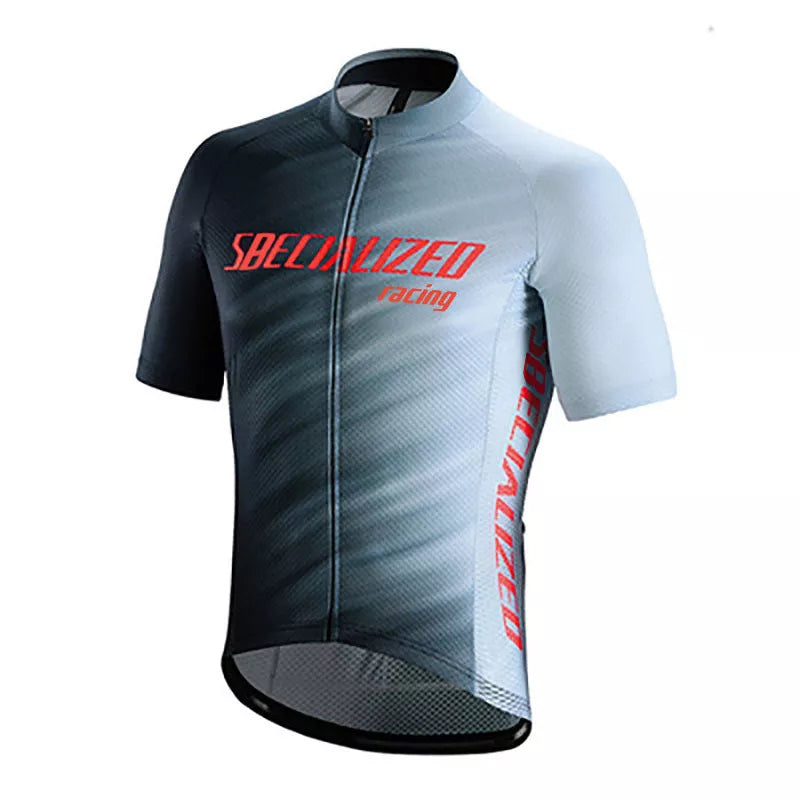 Men's summer mountain bike jersey suit with gel breathing pad in various colors