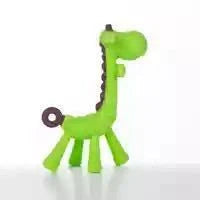 Premium silicone giraffe-shaped teething toy with multiple chewable parts to soothe sore gums