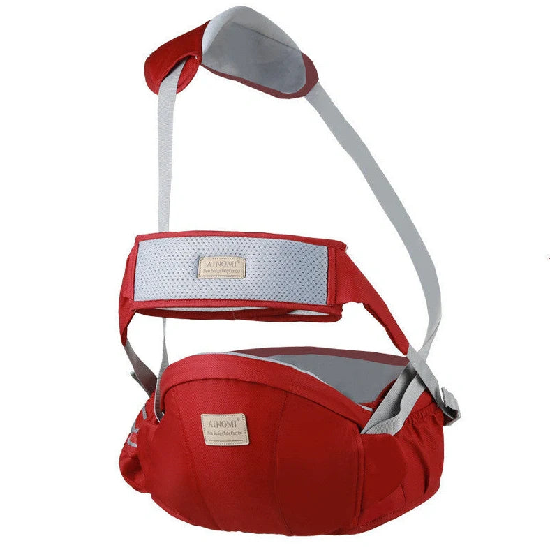 Multifunctional children's waist stool baby carrier with adjustable 130cm belt and 20kg load capacity