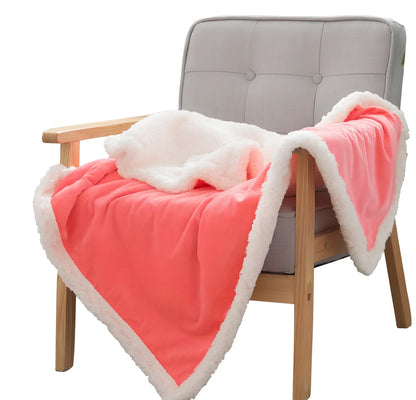 Double-sided crystal cashmere nap blanket in various colours and sizes for spring and autumn use