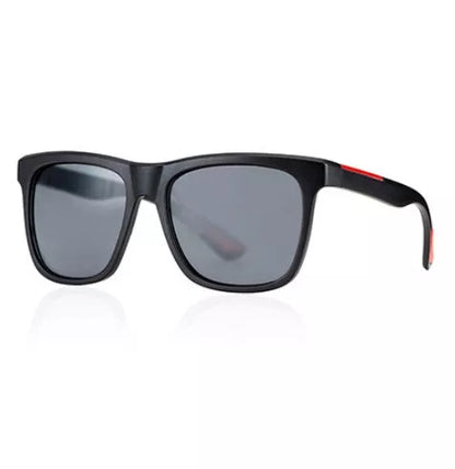 Men's photochromic square sunglasses with UV400 protection and resin lenses