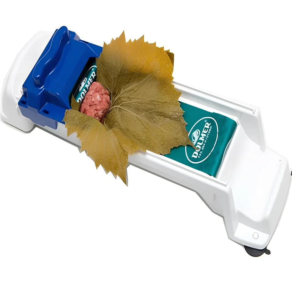 Home sushi machine measuring 37.3cm for creating vegetable and meat rolls with push mechanism