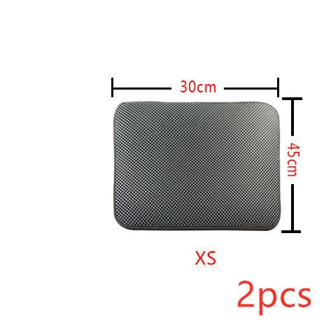 Versatile cat litter mat in different sizes and colors, featuring a dual-layer design to trap litter and protect floors
