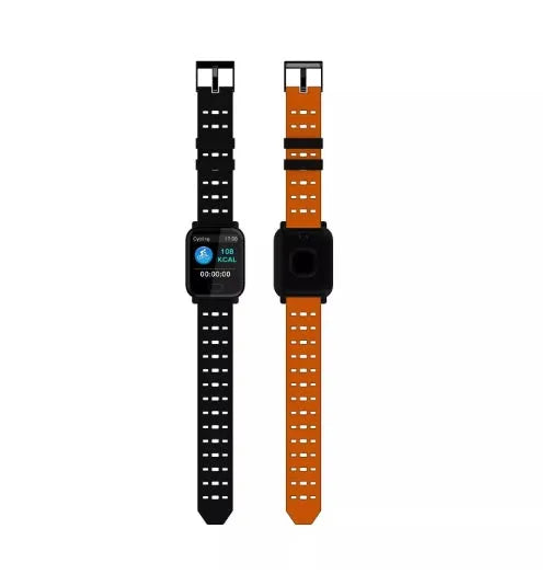 A6 colour screen smart bracelet with silicone strap showing 1.3-inch display and zinc alloy frame
