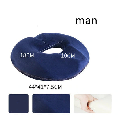 Ergonomic memory foam seat cushion with breathable materials and removable cover for office and home use