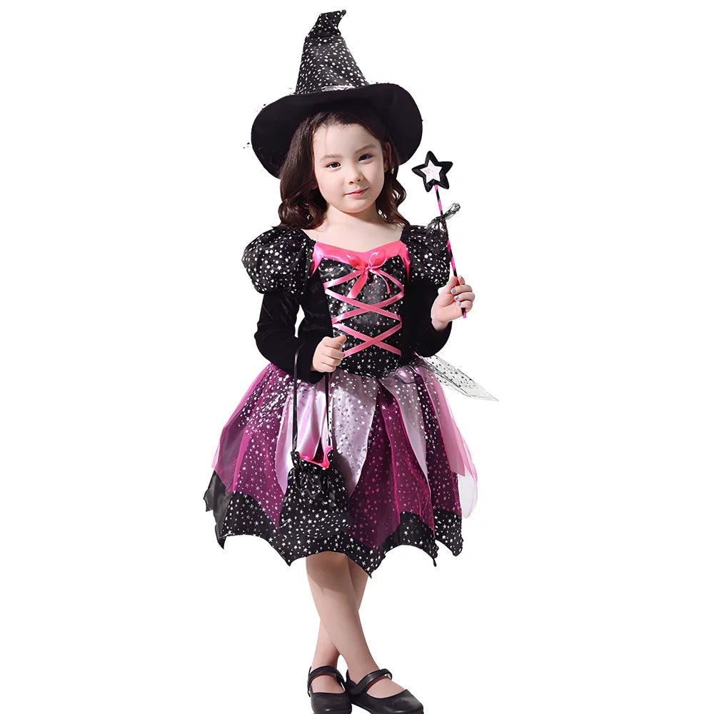 Purple Halloween costume with printed patterns on rabbit hair fabric for 18-24 year olds