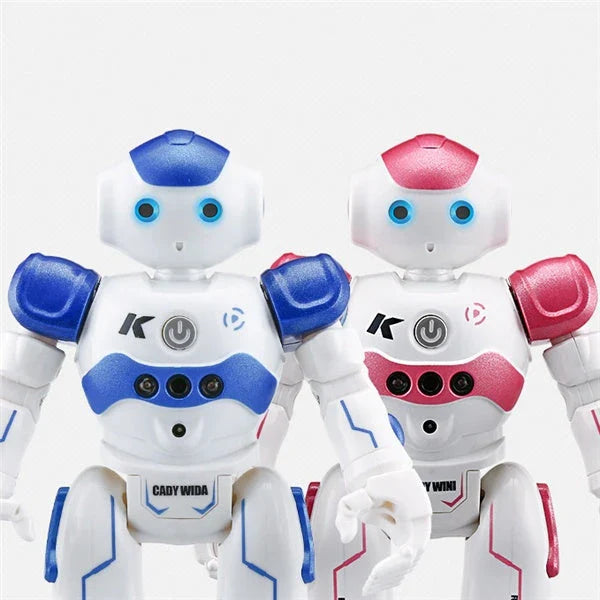 A remote-controlled robot toy with music and dance features, designed for children's entertainment and engagement.