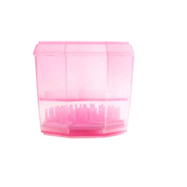 14-hole makeup brush holder in various colors for organized brush storage and drying