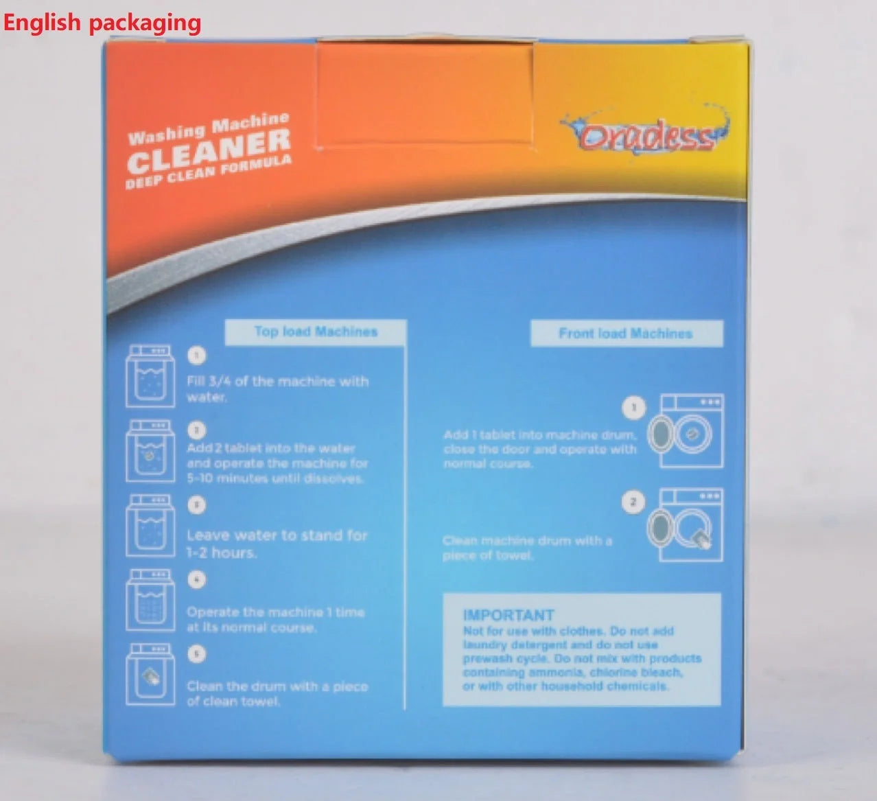 Active Oxygen Washing Machine Cleaner Tablets for deep cleaning and odor removal